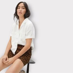 Everlane linen camp shirt in white